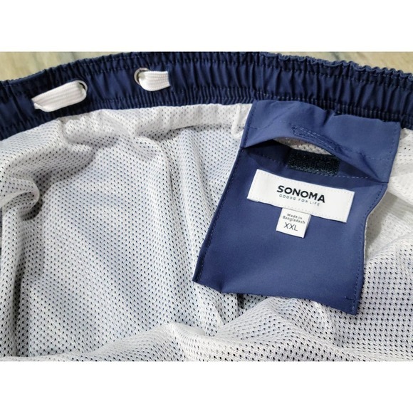 Sonoma Men's Swim Trunks Shorts Pockets Blue Indigo XXL NWT - Picture 4 of 8